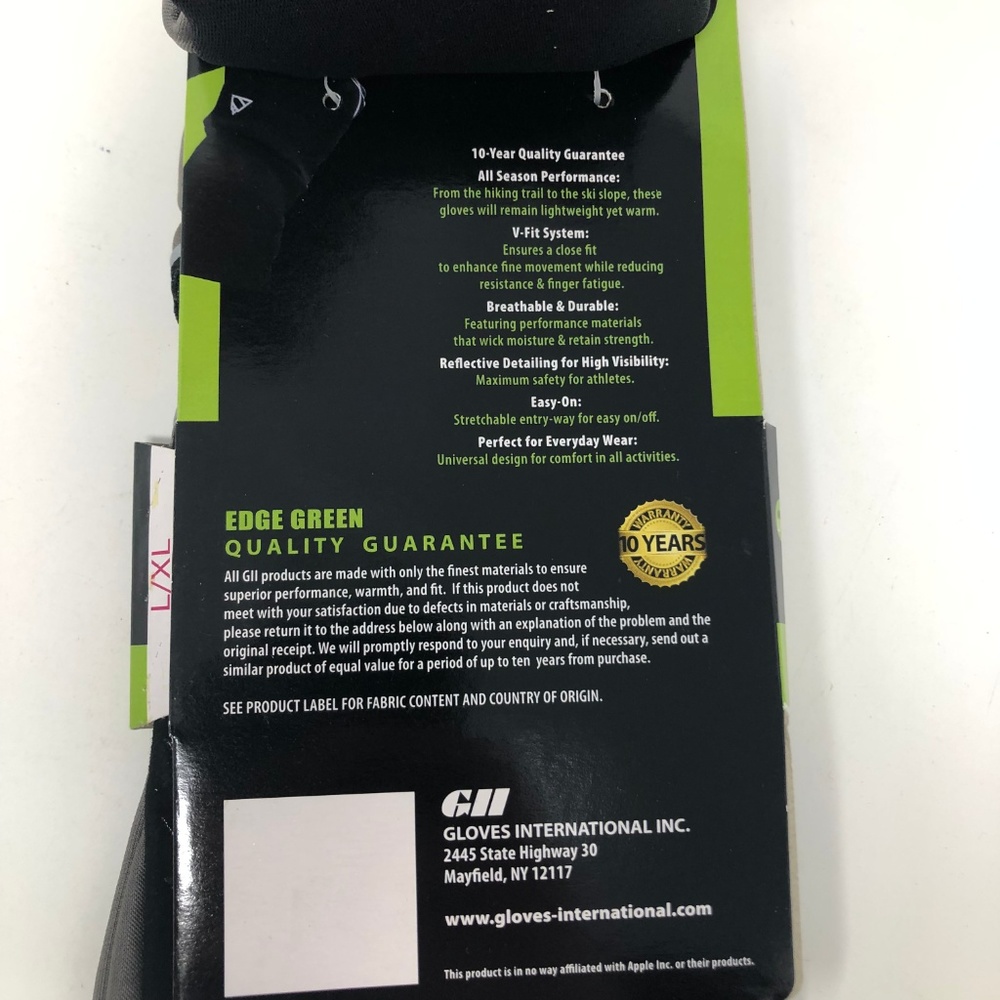NEW Edge Active Element Outdoor Sports Gloves L/XL - Picture 6 of 8